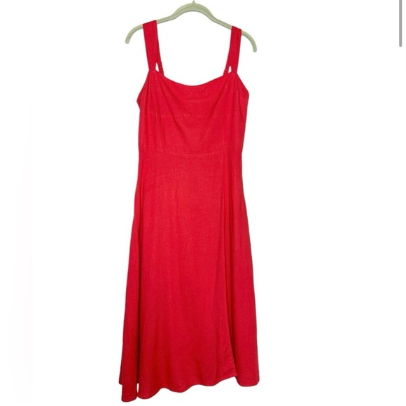 Lucy Paris Aniyah Midi Dress in Red - Picture 2 of 10